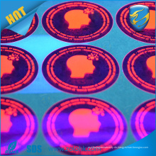 UV-Hologramm-Aufkleber Kleber reflektierenden holographischen Aufkleber mit UV-Druck-Funktion für Sicherheits-Aufkleber
